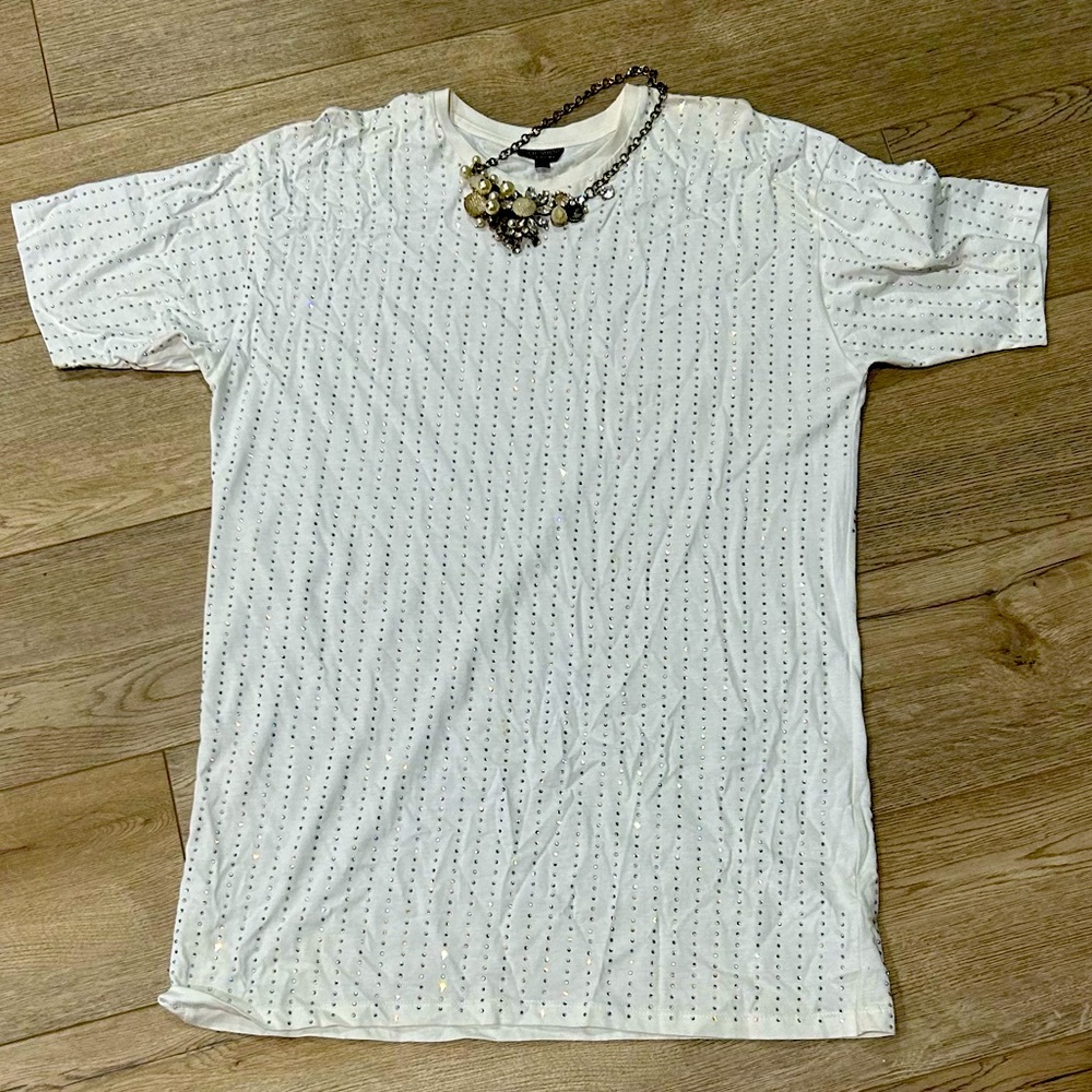 TopShop Rhinestone Oversized Tee